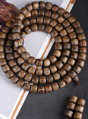 越南富森棋楠沉香108颗佛珠老料沉香念珠文玩男女款木质香味手串