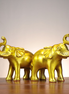 铜大象 铜吸水大象吸水象 铜工艺品家居礼品办公桌摆件 和气象