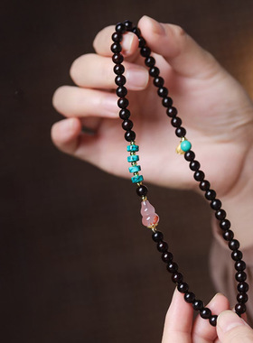 DIY美福禄款印度小叶紫檀手链 珠串厂家批发规格6MM男女复古念珠