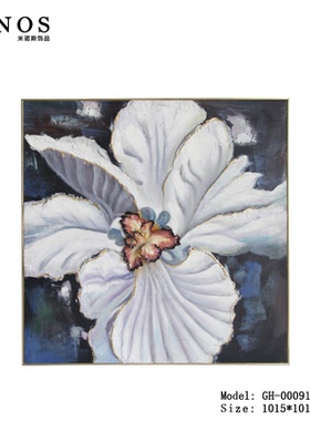 现代轻奢玄关客厅牡丹花开挂画荷塘月色装饰画居家乔迁送礼壁画