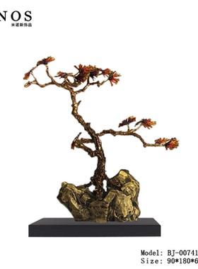 新中式设计师珐琅彩软装饰品