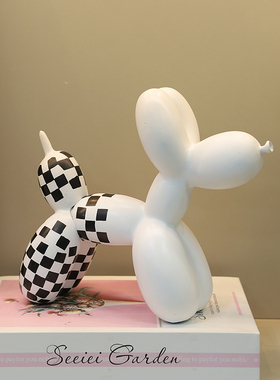 树脂客厅玄关气球狗摆件搬家礼物