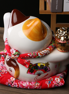 招财猫大小号收银台开业发财猫