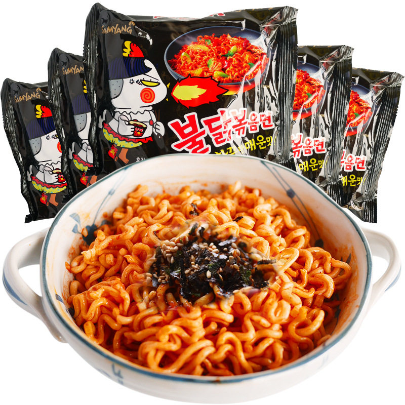 韩国三养火鸡面正宗超辣双倍辣奶油 谨乔食品方便面/拉面/面皮