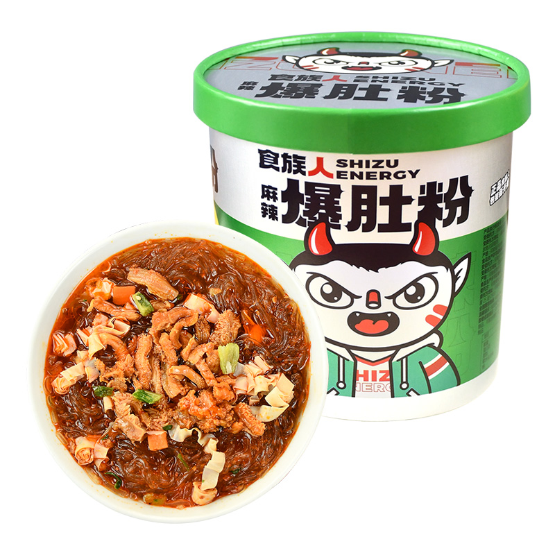 食族人爆肚粉正宗麻辣酸辣粉桶装网红食人族爆肚粉速食宿舍夜宵