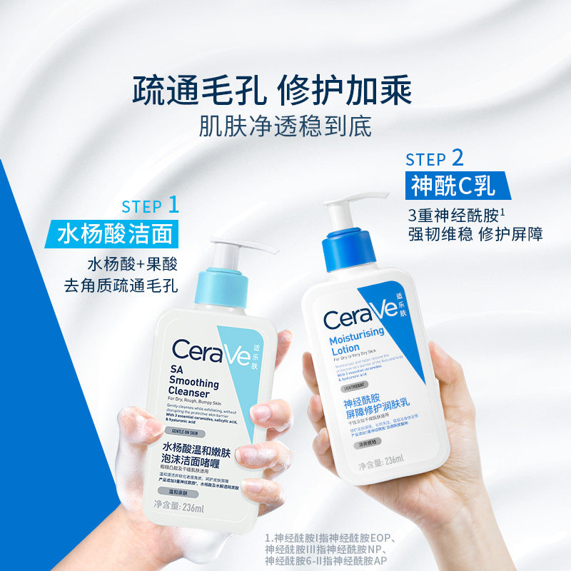 【限时疯抢】CeraVe适乐肤油痘修护CP乳液洗面奶水杨酸疏通毛孔