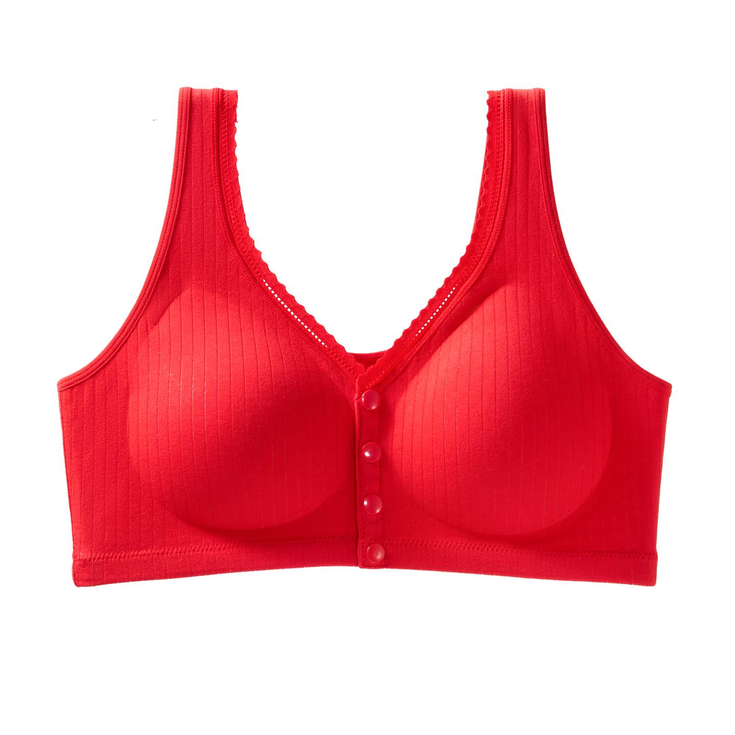 中老年人文胸胖妈妈内衣50岁加大码棉背心式前扣胸罩本命年大红色,淘宝优惠券,粉丝福利购,淘宝优惠卷