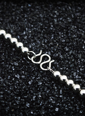 原创钛钢8mm霸气不褪色佛珠链