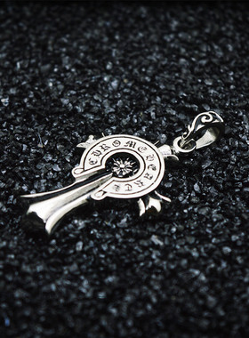 欧美克罗星十字架钛钢吊坠项链