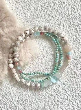 进口「吟花入酒」天山翠碧串珠手链新中式高级感手串ins风轻奢