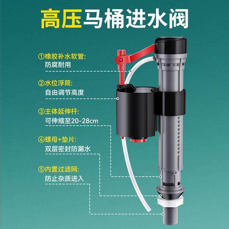 马桶水箱进水阀排水阀套装大冲力不漏水女生轻松安装通用型,淘宝优惠券,粉丝福利购,淘宝优惠卷