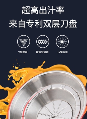 典卓双层刀网榨汁机速榨高出汁大