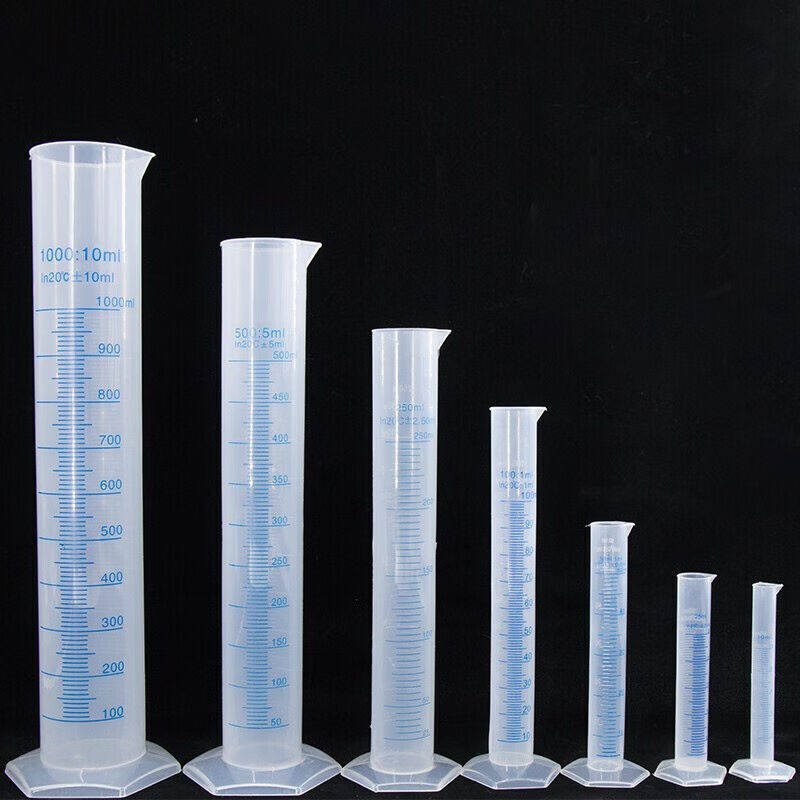 冰禹塑料量筒加厚PP耐酸碱蓝线印度量筒实验室用品刻度量筒500ml1,淘宝优惠券,粉丝福利购,淘宝优惠卷