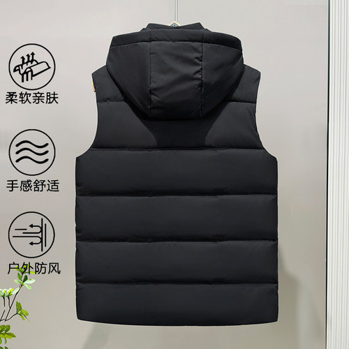 秋冬季13青少年羽绒棉马甲12岁男孩14初中学生马夹背心15大童外套 - 图1