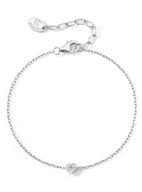 法兰西AG瑷嘉沙精致璀璨之心手链轻奢高级感生日礼物奢华