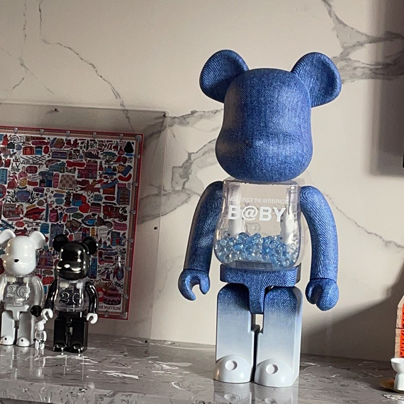 bearbrick 暴力熊积木熊客厅摆件潮玩盲盒绿色手办模型玩偶礼物女 - 图1