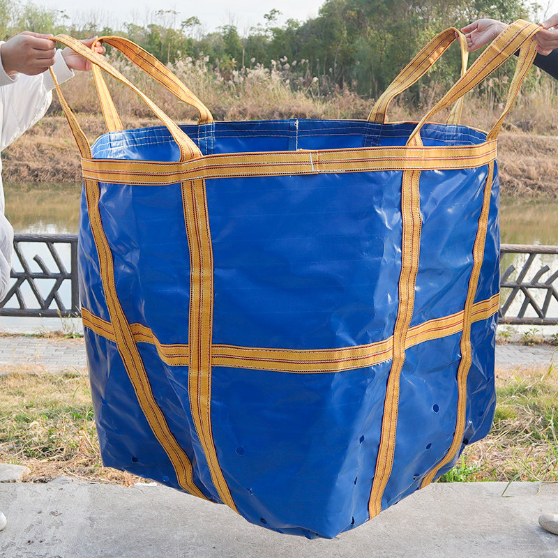 奕澜装鱼吨袋吊装带清塘工具帆布吨包太空袋超强承重迅速沥水吨袋