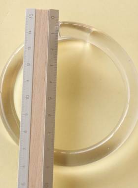 Ins透明树脂圆形戒指网红同款简约少女韩国尾戒交叉手镯Trinkets