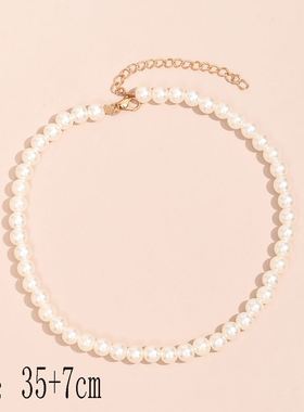 Trend Elegant Jewelry Wedding Big Pearl Necklace For Women W