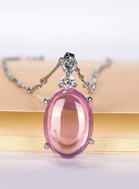 黄色锆石百搭项链水晶吊坠