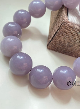 和田玉手串青海玉昆仑玉烟紫手链