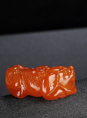 黄玉髓如意红玛瑙招财转运吊坠