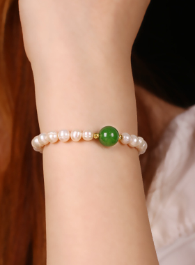 天然淡水珍珠手链女生日礼物饰品