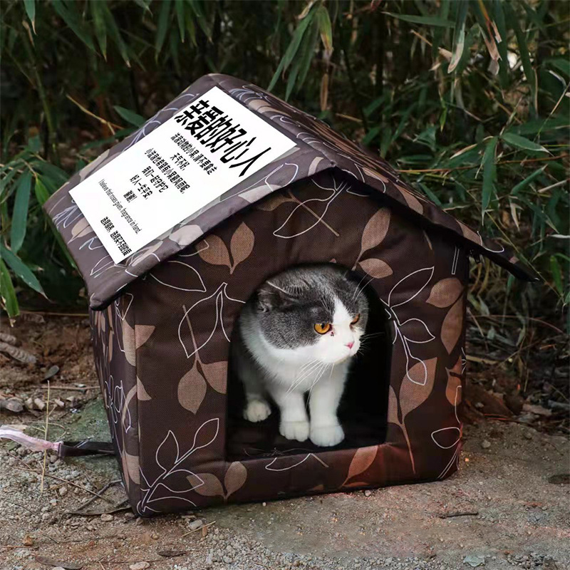 流浪猫户外窝猫窝冬季保暖狗屋狗窝室外防雨防寒冬天猫咪躲避猫屋-图2