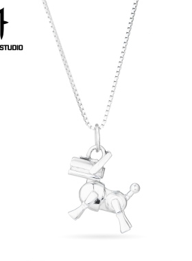 HORM1生肖狗吊坠时尚风嘻哈项链