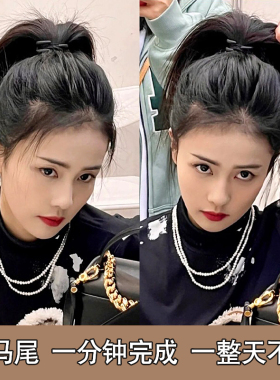 黑色高马尾抓夹网红南瓜发夹发卡