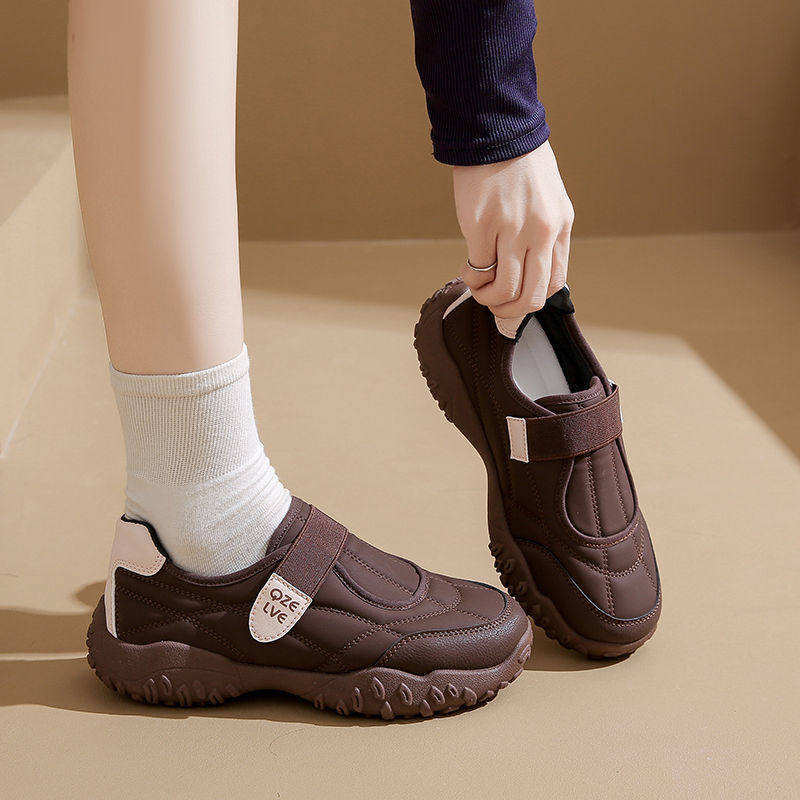 复古德训鞋女款2025年春秋季新款爆款轻便魔术贴单鞋运动休闲鞋女,淘宝优惠券,粉丝福利购,淘宝优惠卷