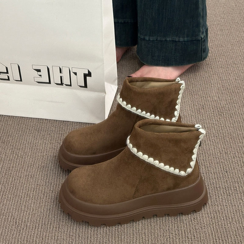 复古棕色英伦风厚底马丁靴女2025新款秋冬配裙子加绒增高勃肯短靴,淘宝优惠券,粉丝福利购,淘宝优惠卷