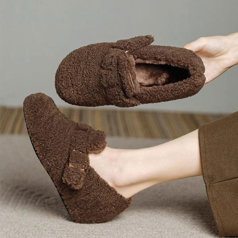 6cm小个子内增高加绒勃肯鞋女外穿保暖毛毛鞋一脚蹬休闲豆豆棉鞋,淘宝优惠券,粉丝福利购,淘宝优惠卷