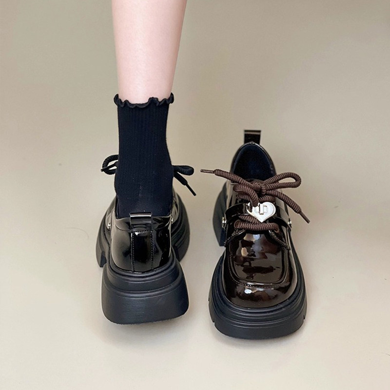 小皮鞋女2025年春新款法式蝴蝶结复古英伦风厚底增高玛丽珍乐福鞋,淘宝优惠券,粉丝福利购,淘宝优惠卷