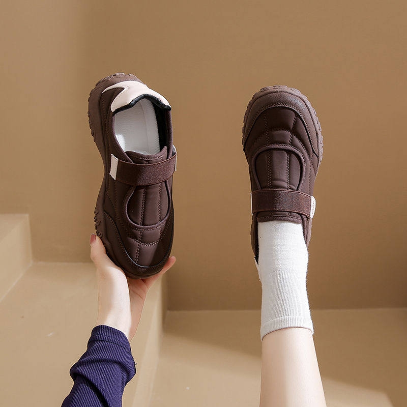 复古德训鞋女款2025年春秋季新款爆款轻便魔术贴单鞋运动休闲鞋女,淘宝优惠券,粉丝福利购,淘宝优惠卷