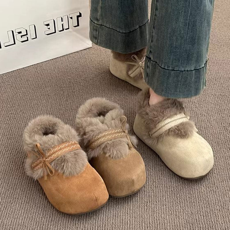 加绒保暖防滑厚底雪地靴女款2026新款冬季外穿复古勃肯毛毛棉鞋女,淘宝优惠券,粉丝福利购,淘宝优惠卷