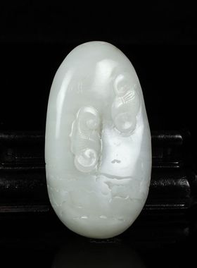 白玉白玉花开富贵把件