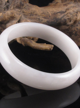 钱塘邮社   和田玉白玉手镯   送证 内径62mm