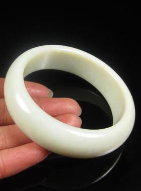 钱塘邮社   和田玉白玉   鸡骨白手镯   内径58mm