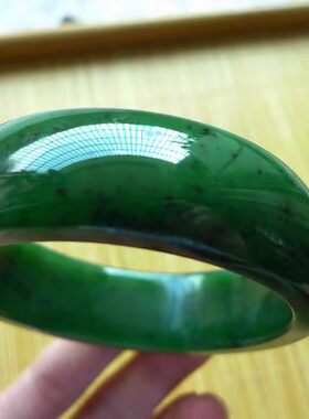 钱塘邮社    和田玉 碧玉 手镯 送证 内径61mm