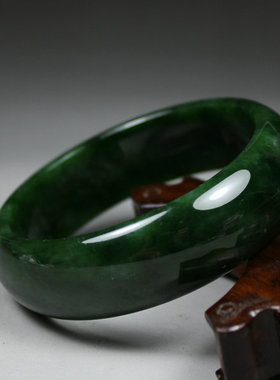 钱塘邮社    和田玉 碧玉 手镯 送证 内径60mm