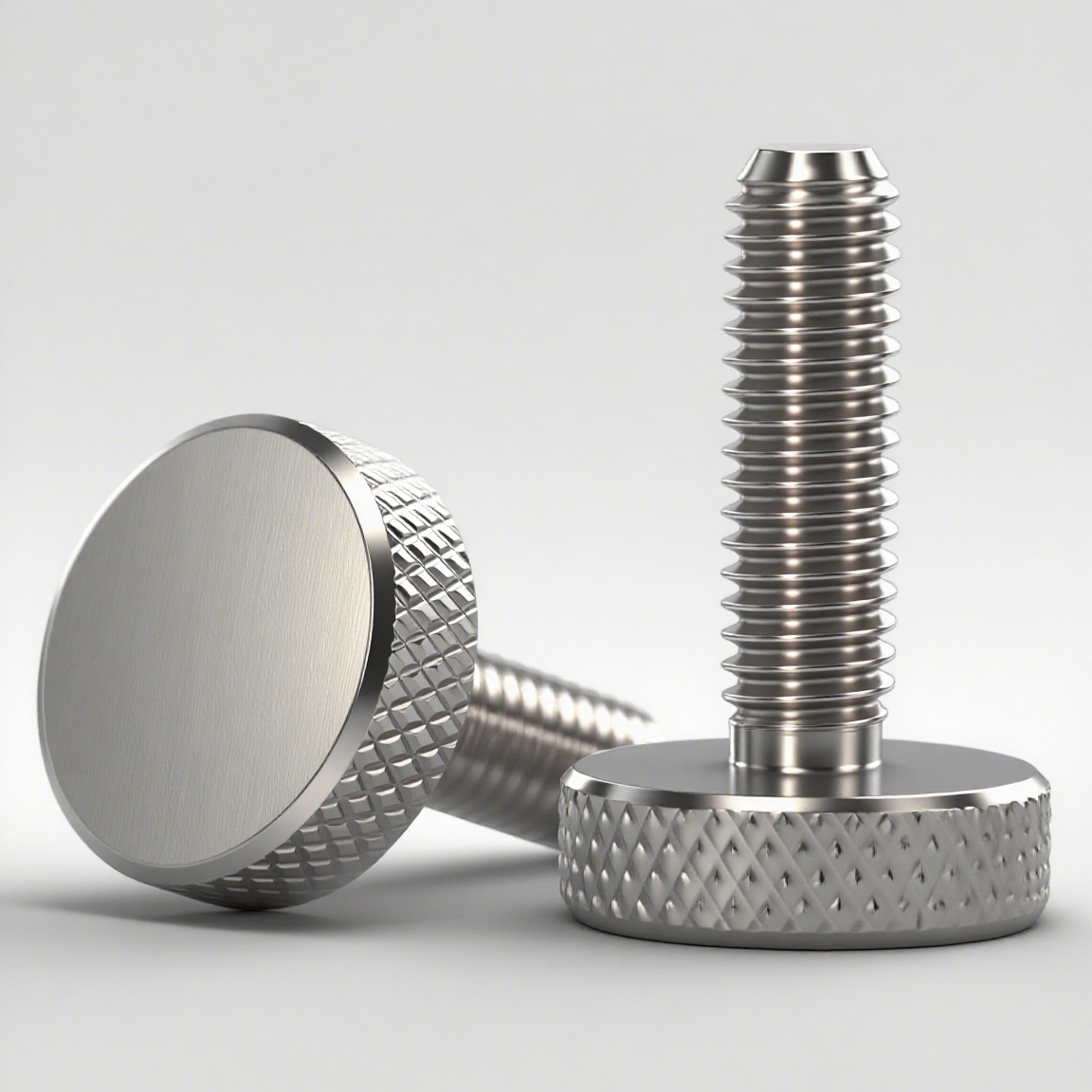 304不锈钢滚花螺丝手扭手拧调节螺栓大头广告镜面螺钉M3M4M5M6M8 - 图0