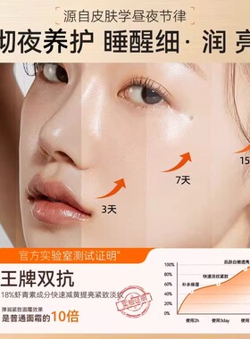 虾青素保湿抗皱面霜紧致补水润肤霜抗减黄老正品官方旗舰店衰