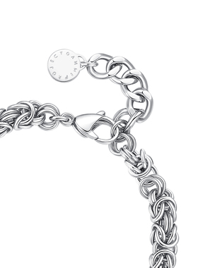 OAMMI原创设计个性麻花编织金属手高级感链钛钢情侣男女冷淡风