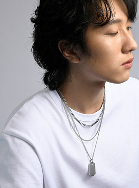 oammi原创军牌项链男ins街头韩版