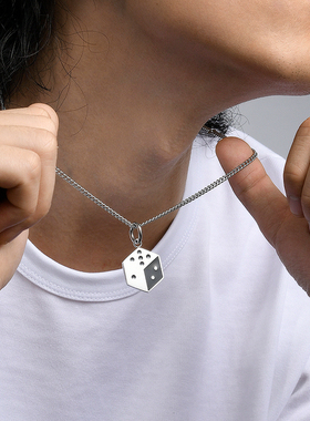 oammi原创幸运骰子男送礼项链