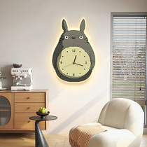 2023 new clock hanging bell living room free of punch table hanging wall cartoon dragon cat tennis red restaurant creative clock wall lamp