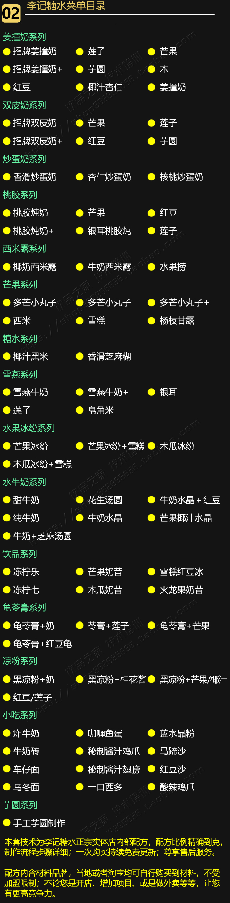 赵记广式化州糖水技术配方双皮奶甜品制作教程自助甜铺半成品商用-图0