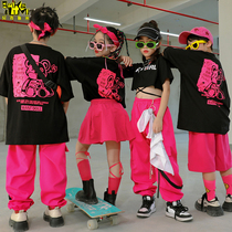 Tide-card childrens street dance hip hop out of suit boy hiphop Fried Street Clothing Girl Fashion Show Jazz Wave Dress