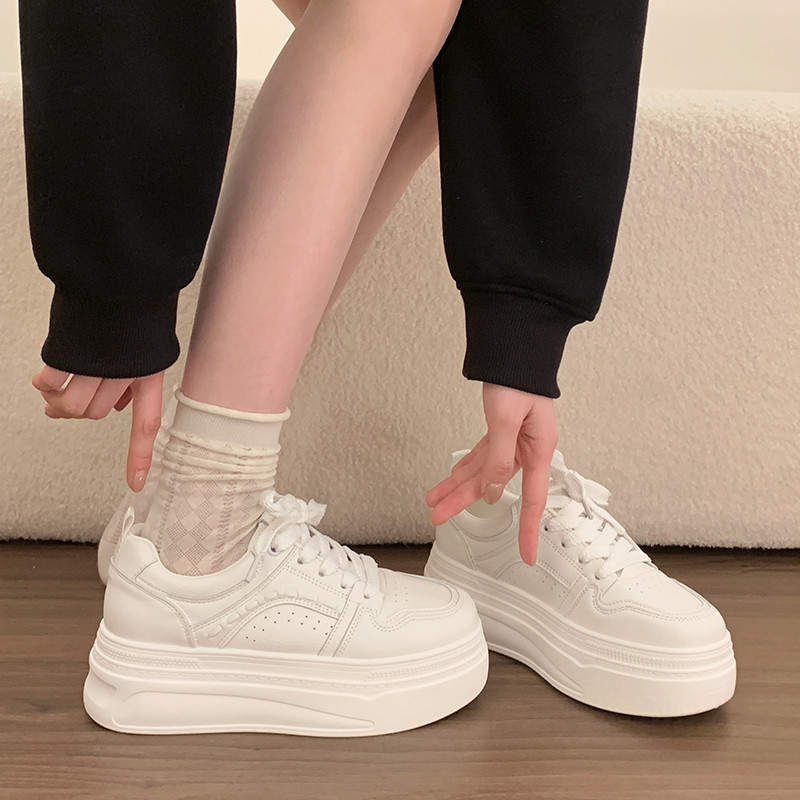 厚底增高6CM小个子小白鞋女轻便2026春季配裙子板鞋休闲单鞋女鞋,淘宝优惠券,粉丝福利购,淘宝优惠卷